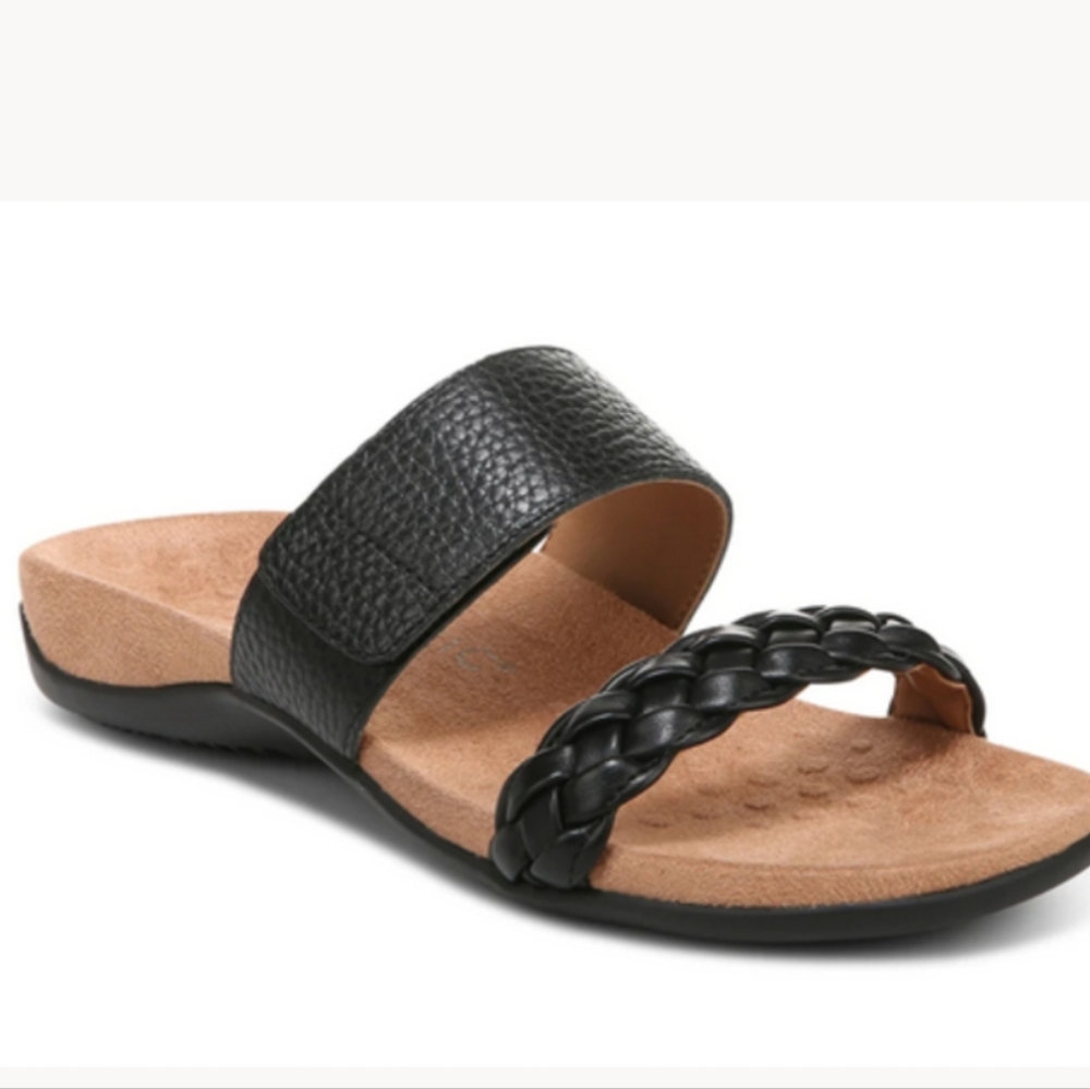 Vionic Black and Tan Women's Sandals